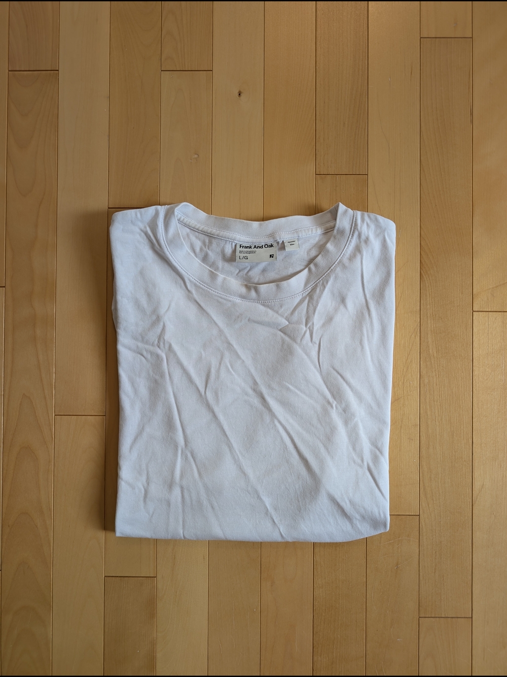 Frank & Oak White Short-Sleeve Crew Tee